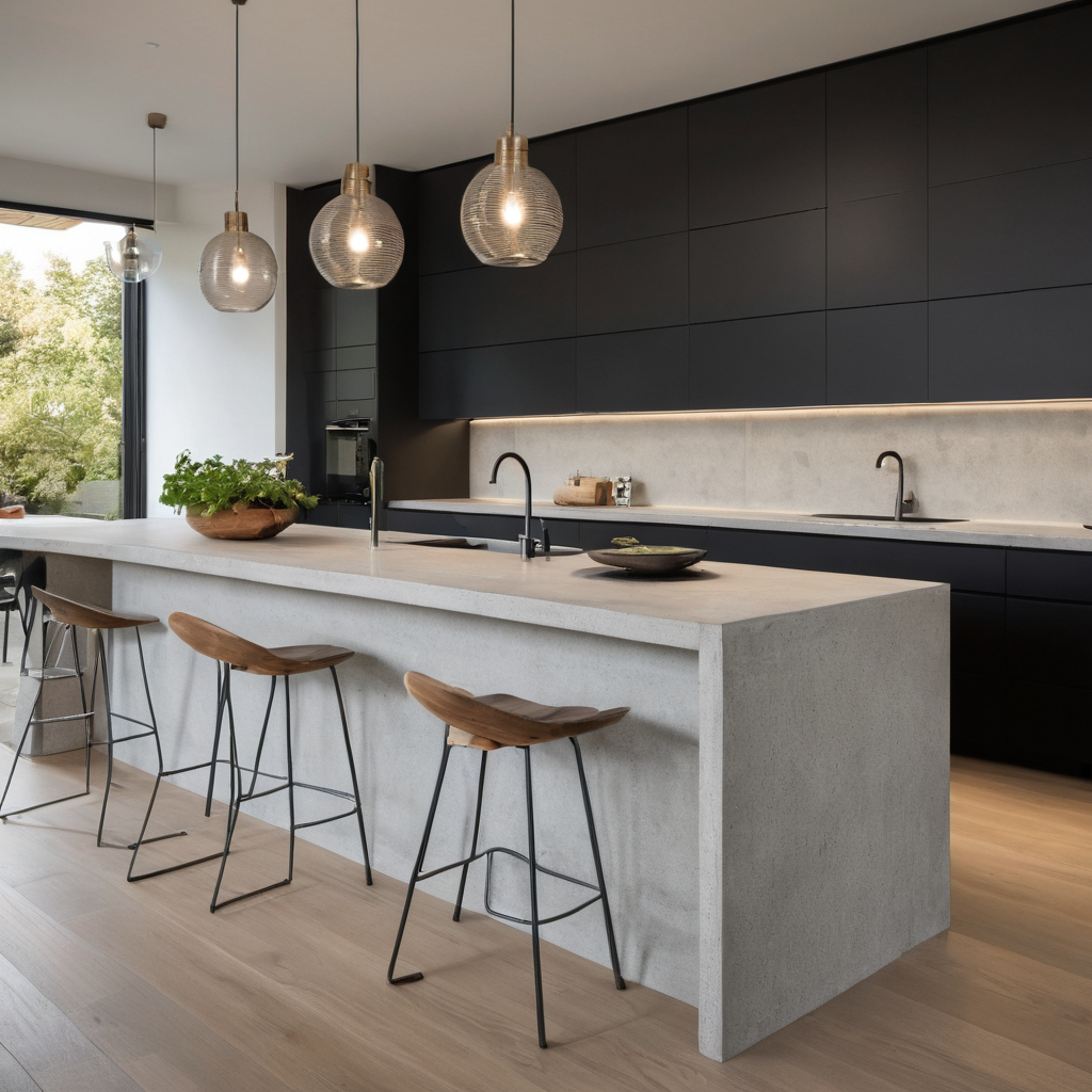 Luxury interior image showing Layered controls keep black cabinet lighting usable without overlighting the room